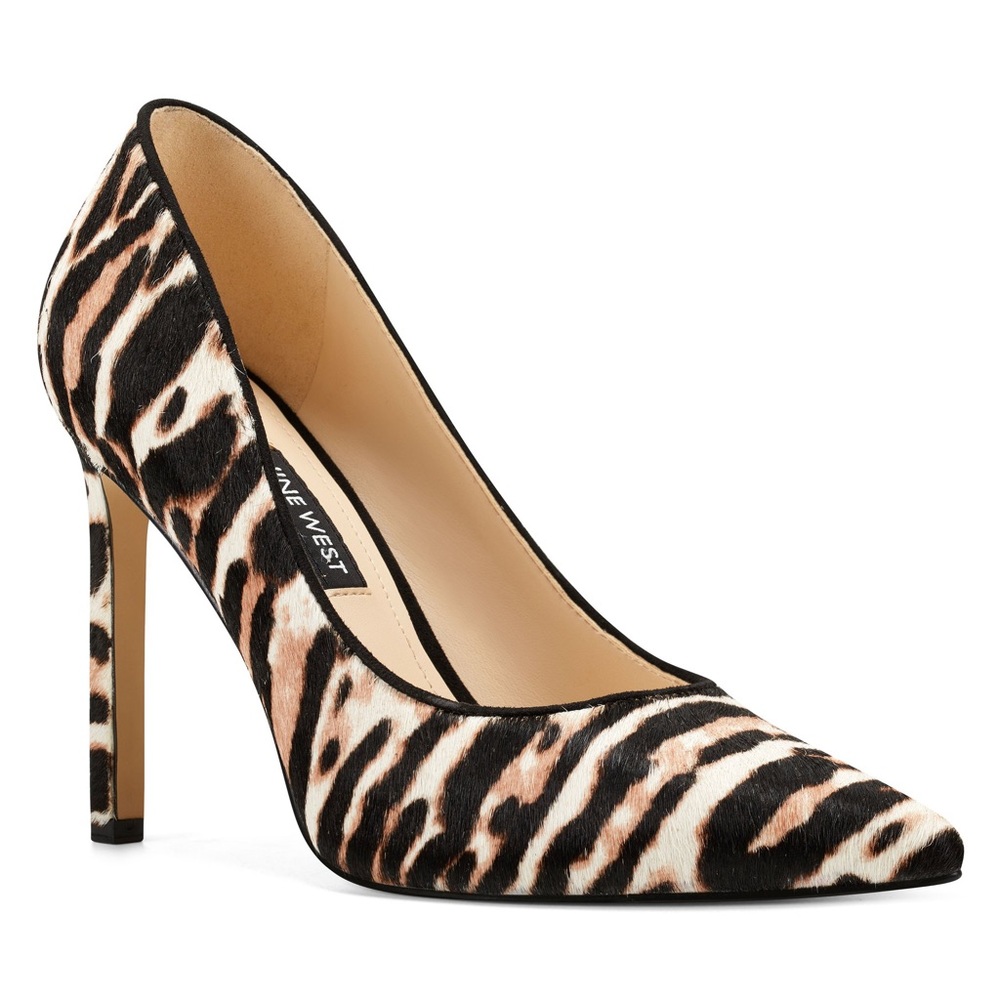 Nine West New Tatiana zebra print heels pumps 7 M